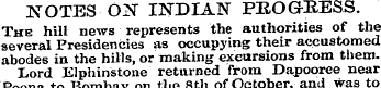 NOTES ON INDIAN PROGRESS. The hill news ...