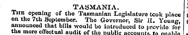 > t 1 TASMANIA. The opening of the Tasma...