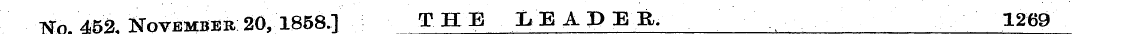 TSTn. 452. November 20, 1858J THE LEADER...