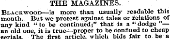 THE MAGAZINES. BtACKWOOD—is more than us...