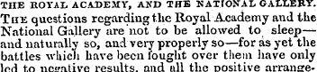 THE ROYAL ACADEMY, AND THE NATIONAL GALL...