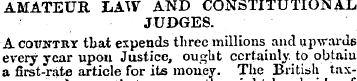 AMATEUR LAW AND CONSTITUTIONAL JUDGES. A...