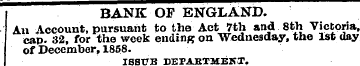 BANK OF ENGLAND. Au Account, pursuant to...