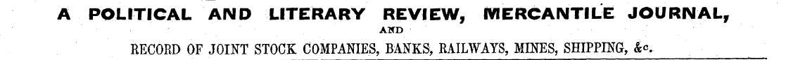 A POLITICAL AND LITERARY REVIEW, MERCANT...
