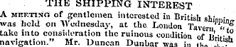 THE SHIPPING INTEREST A mektino of gentl...