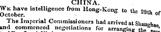 CHINA. Wk have intelligence from Hong-Ko...