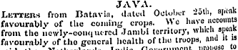 JAVA. . , . Lettkus from Rntaviu, dated ...