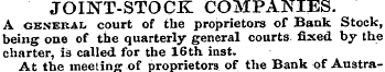 JOINT-STOCK COMPANIES. A general court o...
