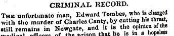 CRIMINAL RECORD. Thk unfortunate man, Ed...