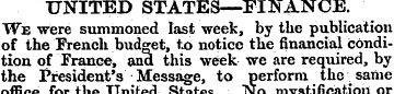 UNITED STATES—FINANCE. We were summoned ...