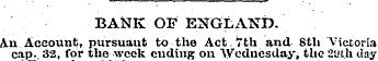 BANK OF ENGLAND. An Account, pursuant to...