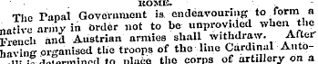 HOME. The Papal Government is endeavouri...
