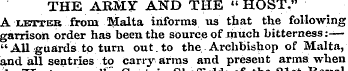 THE ARMY AND THE "HOST." A xktteb from M...