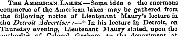 The American Lakes.—Some idea 0 the enor...