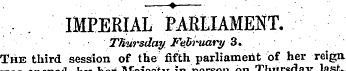 ¦ ¦ ' . ——? ¦ . ' ¦ •. IMPERIAL PARLIAME...