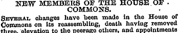 NEW MEMBERS OF THE HOUSE OF . COMMONS. S...