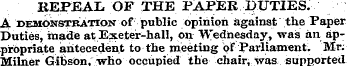 REPEAL OF THE PAPER I)UTIES. A demonstra...