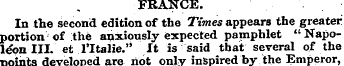 FRANCE. In the second edition of the Tim...