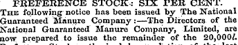 PREFERENCE STOCK: SIX PER CENT. The foll...