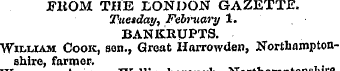 JFKOM THE LONDON GAZETTE. Tuesday, Febru...