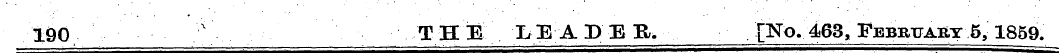 190 V THE LEADER. [No. 463, February 5y ...