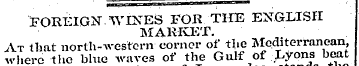 FOREIGN.WINES FOR THE ENGLISH MARKET. At...
