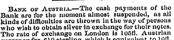 Bank op Austria.-—The casli payments of ...