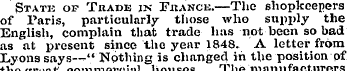 State of Trare jn Francis.—The shopkeepe...