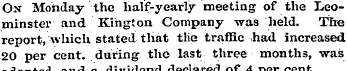 Ox Monday the half-yearly meeting of the...