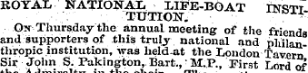 ROYAL NATIONAL LIFE-BOAT mSTIQx Thursday...