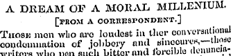 A DREAM OF A MORAL MILLENIUM. [from a co...