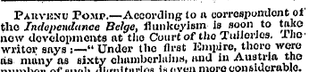 Pauvenu Pomp.—According lo a corresponde...