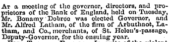 At a meeting of the governor, directors,...