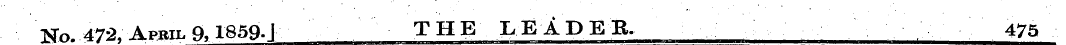 TSTo. 472. April 9,1859.] THE LEADER. 47...