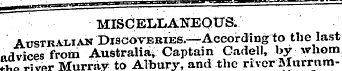 MISCEIiLABTEQtJS. Australian Discoveries...