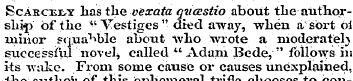 Scarcely lias the vexata qveestia about ...