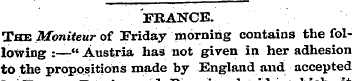 FRANCE. The Mpniteur of iFriday morning ...