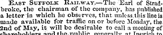 East Suffolk Railway.—The Earl of Stradb...
