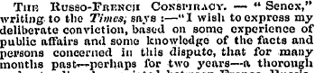 Tun Itusao-FnENCH Conspiracy. — " Senex,...