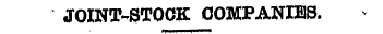 JOINT-STOCK COMPANIES.