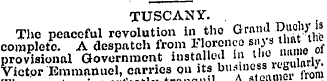 TUSCANY. The peaceful revolution in tho ...