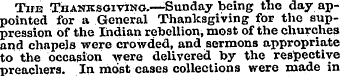 The Thanksgiving.—Sunday being the day a...