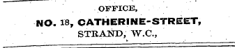 OFFICE, NO. 18 , CATHERINE-STREET, STRAN...
