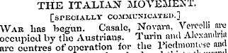 THE ITALIAN MOVEMENT. [specially communi...