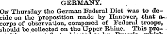 GERMANY. On Thursday the German Federal ...