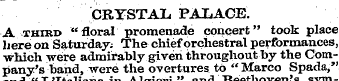 CRYSTAL. PALACE. A third "floral promena...
