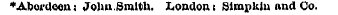 * Aberdeen: Jolm.Smith. London t Sirankl...
