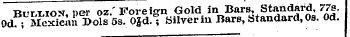 T5i'rT.iov »er oz'Foreign Gold in Bars, ...