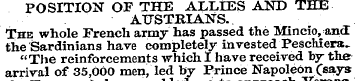 POSITION OF THE ALLIES AND THE ATTSTRIAN...