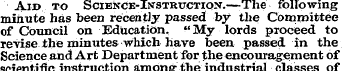 Aid to Science-Instruction.—The followin...